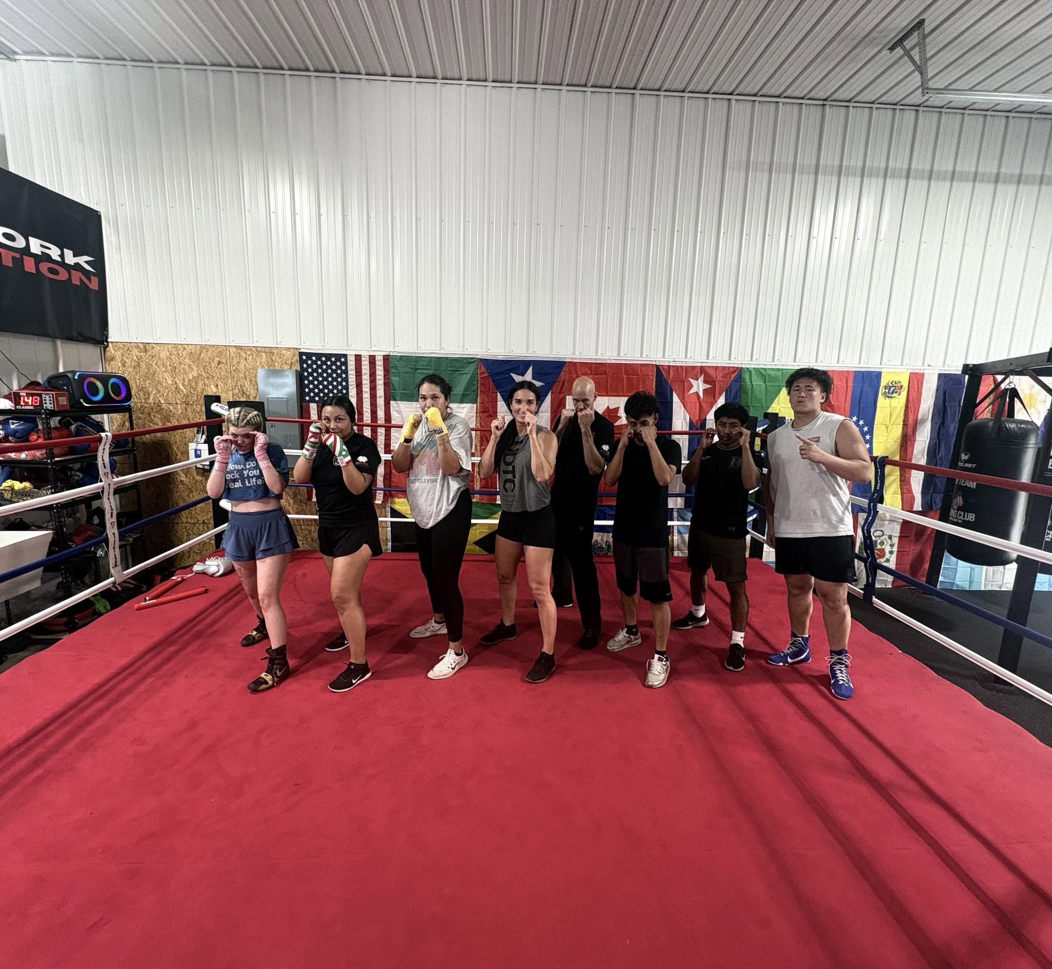 Adult boxing training at Top Team Boxing Club