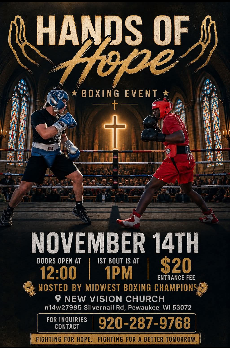 Hands of Hope Boxing Event flyer